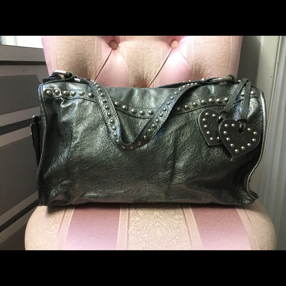 Luella silver studded leather Joni bag - Picture 3 of 8
